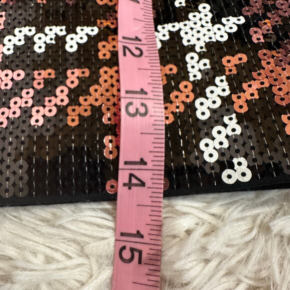 Express Sequin Mini Skirt Pink Black Sz XXS NWT - Picture 5 of 6